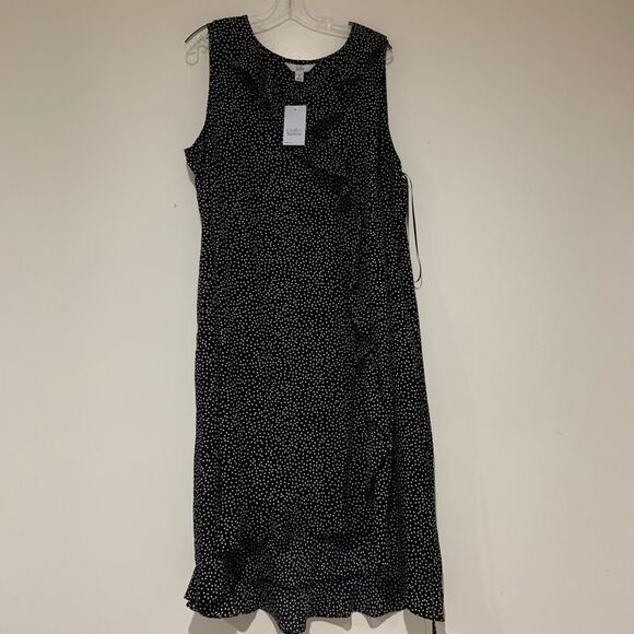 Croft & Barrow Wrapped Dot Midi Dress NWT - Picture 2 of 3